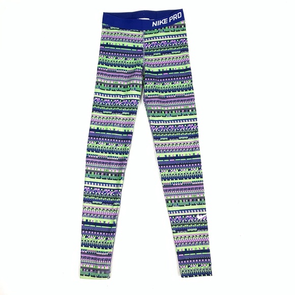 Nike Pants - NIKE PRO Elastic Waist Multicolor Legging Pants